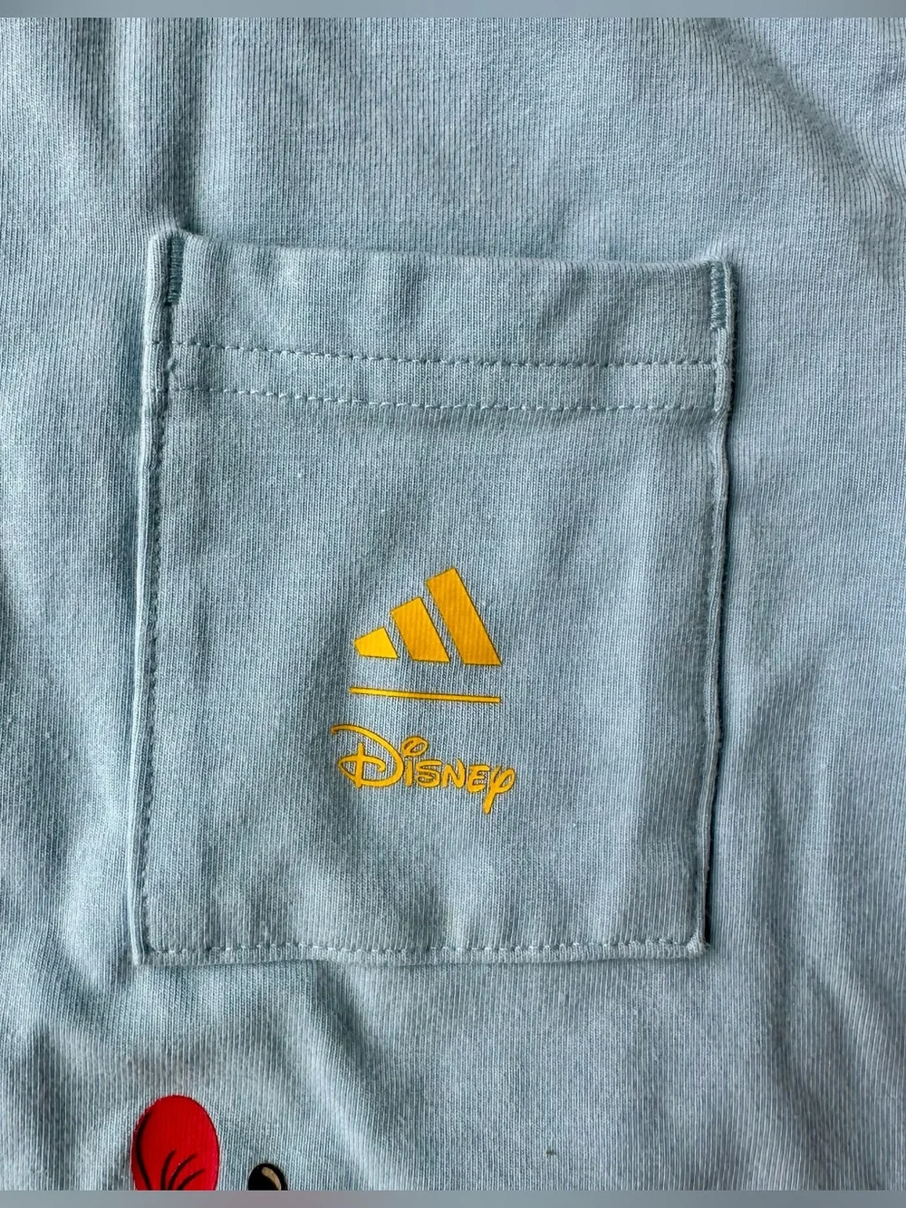 Adidas x Disney Mickey Mouse Kids Pocket T-Shirt Blue Size 4T Goofy Donald Duck